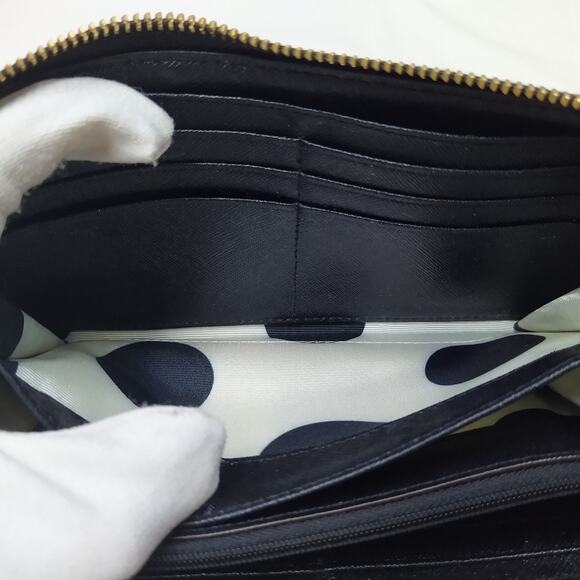 Kate Spade New York Black Leather Zip Around Credit Card Wallet - $178 - Picture 14 of 16